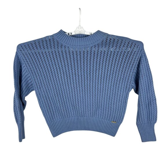 Marc New York Andrew Marc Blue Cotton Womens Sweater Size L - Picture 1 of 6